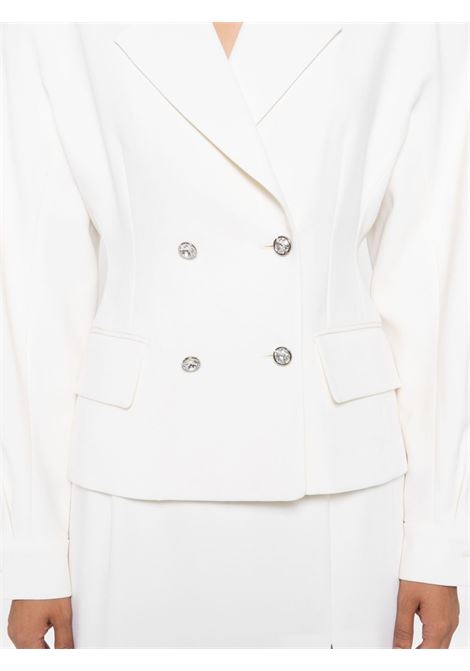 White crystal-embellished double-breasted jacket Alessandra Rich - women ALESSANDRA RICH | FABX4143F23350822